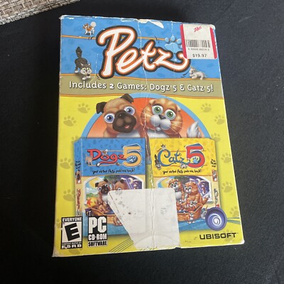 PETZ Dogz 5 & Catz 5 PC CD-ROM Ubisoft & Original Cardboard Sleeve. Game