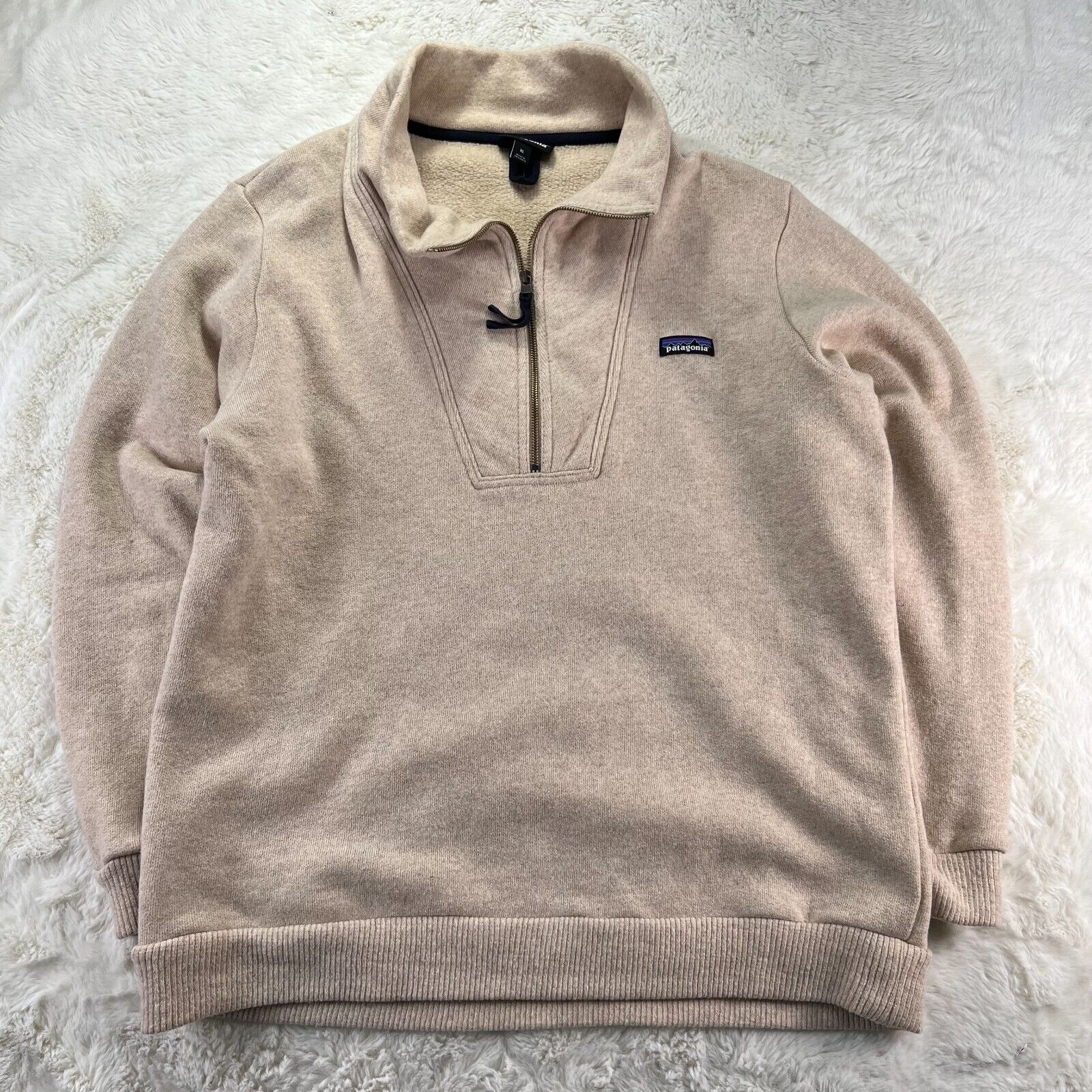 Patagonia Mens 1 2 Woolie Fleece Pullover STY26906FA19 Size XL Oatmeal Heather