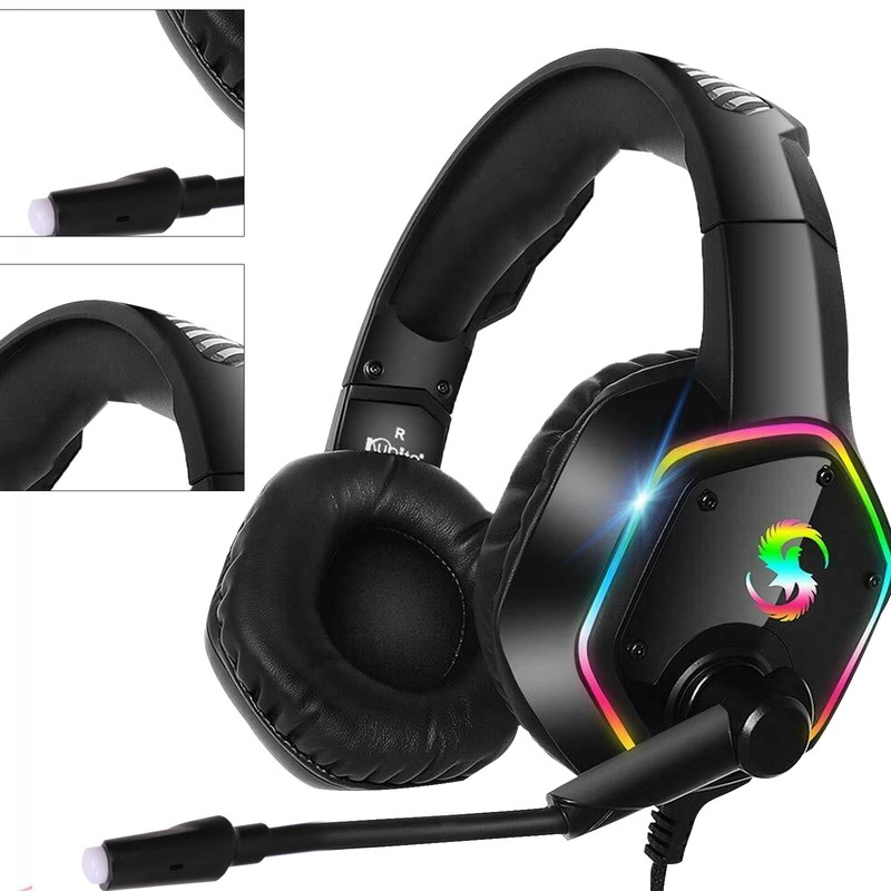 3.5mm K15 Gaming Kopfhörer mit Mikrofon LED Headset für PC Laptop PS4 Xbox One S