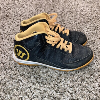 Warrior Lacrosse Cleats-  Size 5 M Vex 3.0 Shoes Black/Yellow