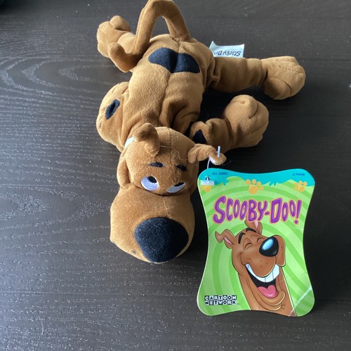 Scooby Doo Hanna Barbera Stuffed Animal Dog Laying Down 12” Plush + Tag CLEAN