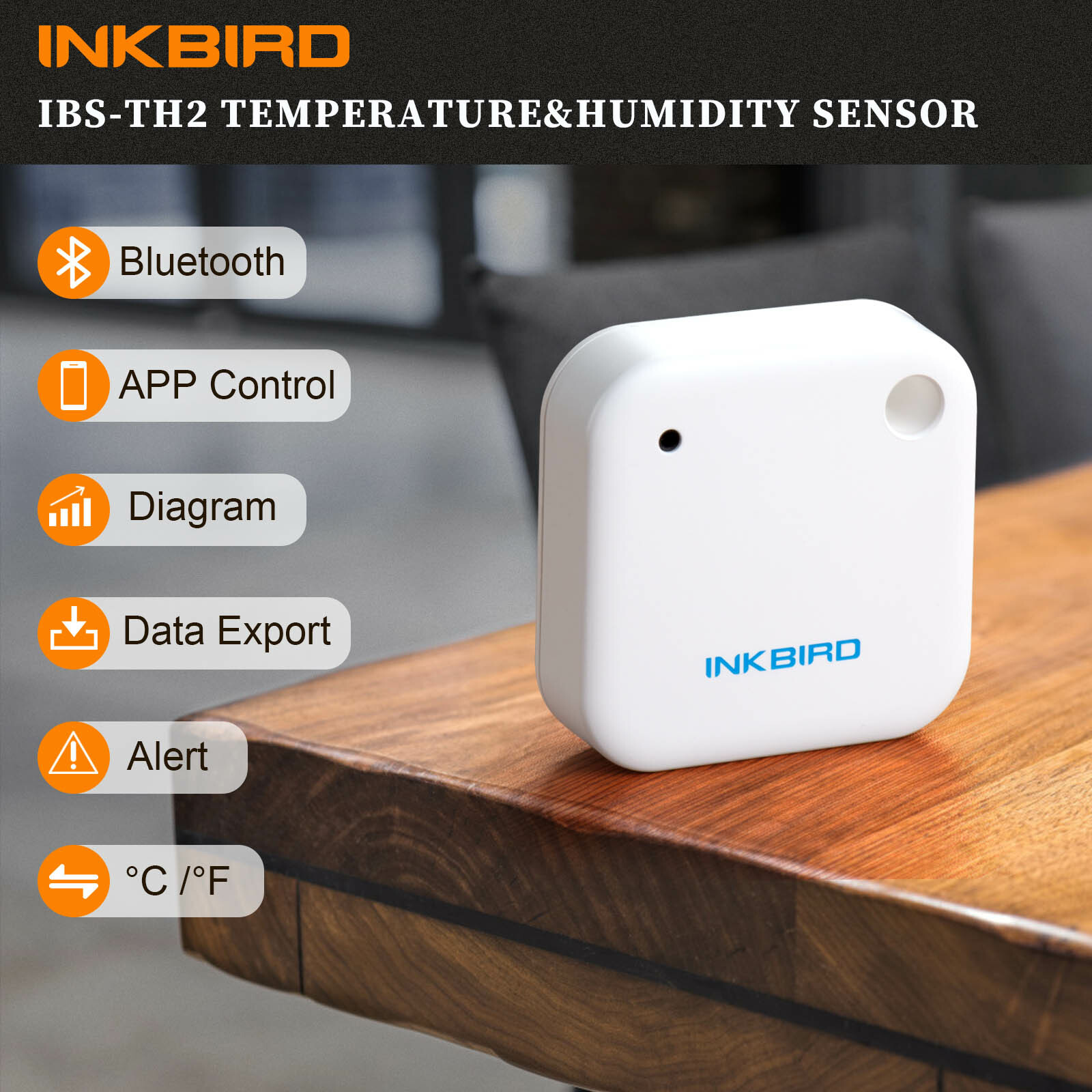 INKBIRD Temperature Humidity Thermometer Bluetooth Hygrometer IOS Android APP US