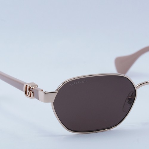 Pre-owned Gucci Gg1593s 003 Rose Gold/dark Violet 56-18-140 Sunglasses In Purple