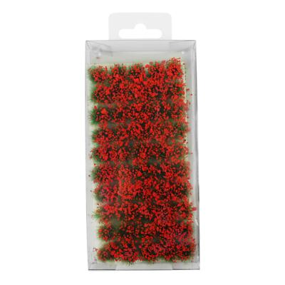 WWS Static Grass Tufts x 100 – Poppy, 10mm – Model Railway Wargame Scenery