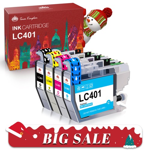 4pk LC401 LC-401 Ink Cartridges for Brother MFC-J1010DW MFC-J1012DW MFC-J1170DW