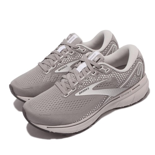 

Brooks Ghost 14 D Wide Grey Beige Women Running Sneaker 1203561D-089, Серый, Ghost 14 Wide