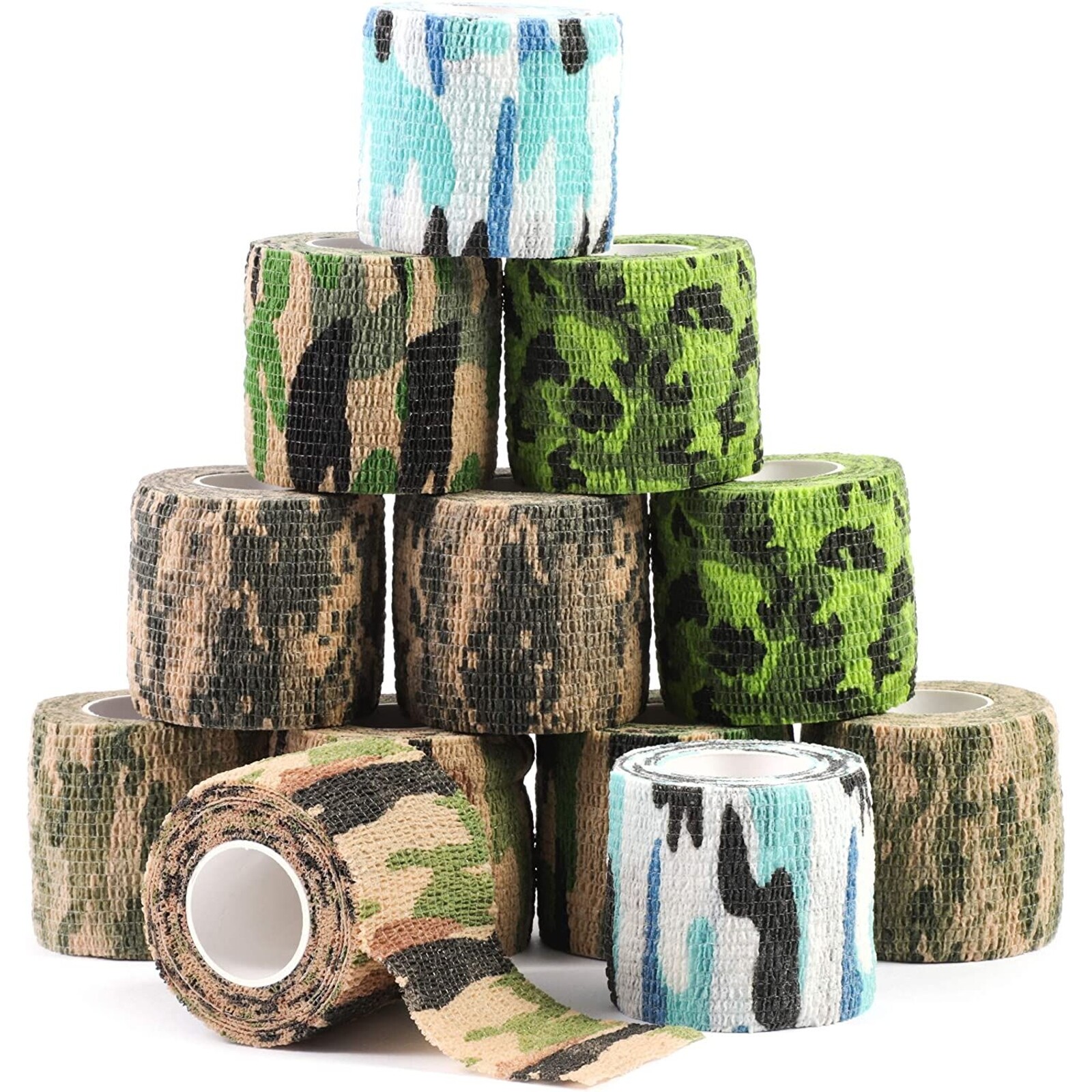 12x Self Adhesive Bandage Wrap Cohesive Vet Tape Elastic Adherent 2" x 5 Yards