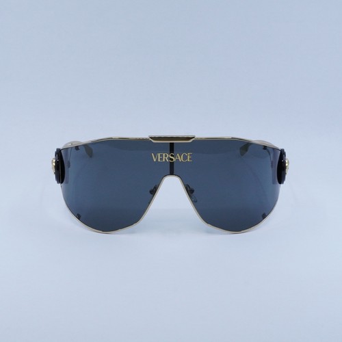 Pre-owned Versace Ve2268 100287 Gold/dark Grey 42-142-115 Sunglasses Authentic In Gray