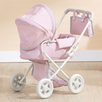 Olivia's Little World Buggy-Style Doll Stroller, Pink/Gray
