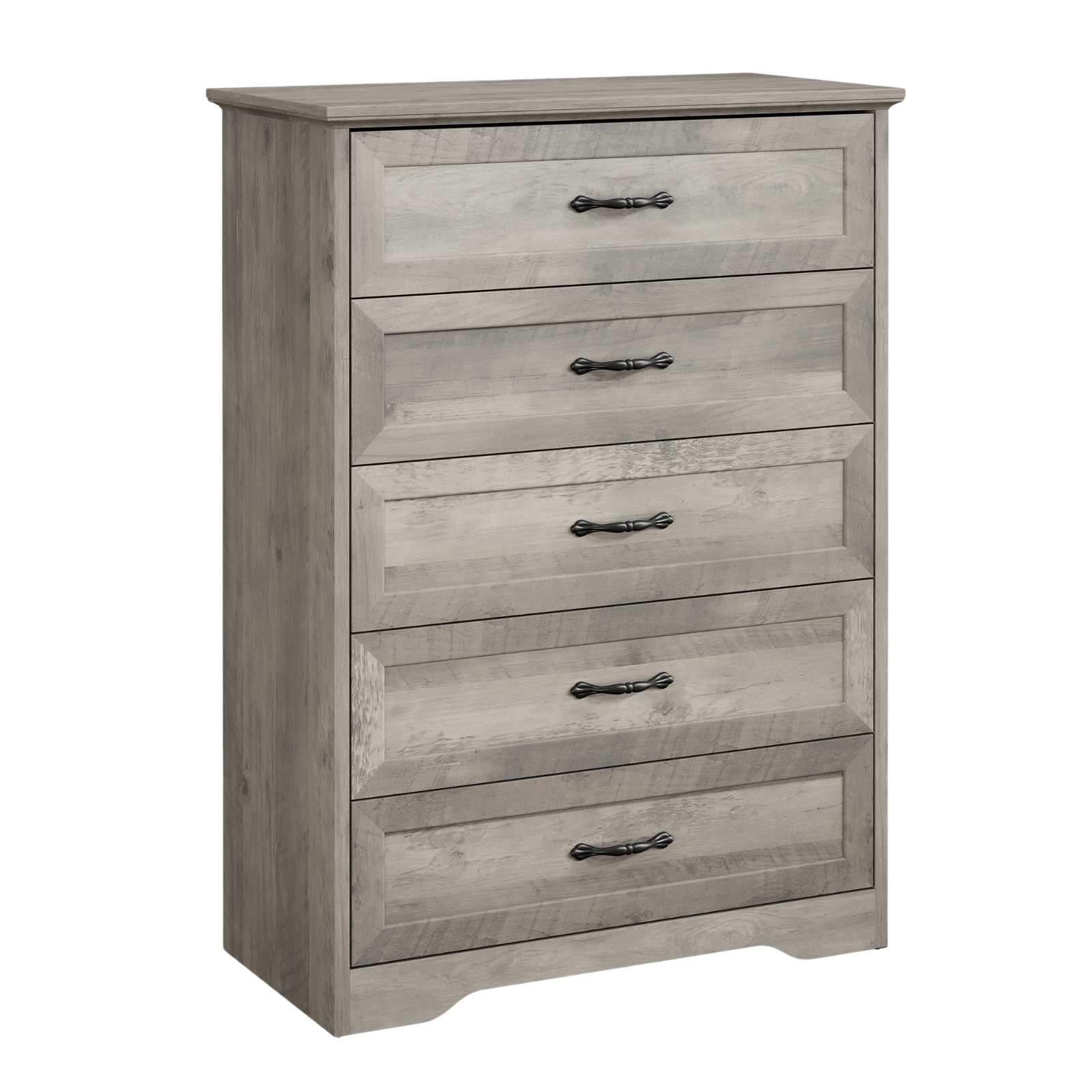 Chest of 5 Drawers Dresser for Bedroom Nightstand Storage Organizer Wood Cabinet