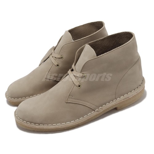 

Clarks Originals Desert Boot Light Tan Nubuck Beige Men Natural Leather 26165802, Khaki, Desert Boot