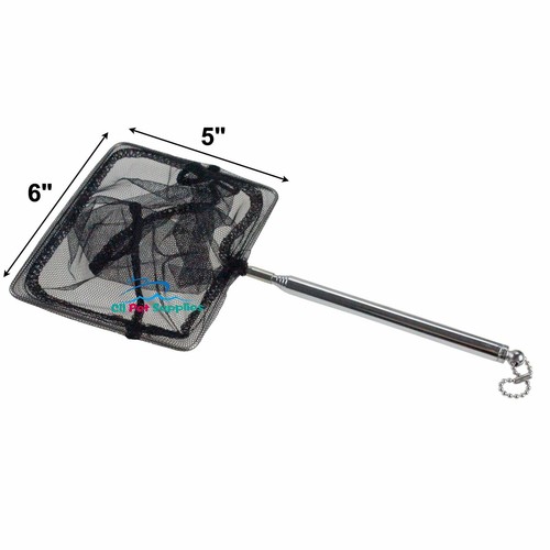 AQUANEAT Shrimp Net, Fish Net Aquarium, Fish Tank Net with Extendable Stainless