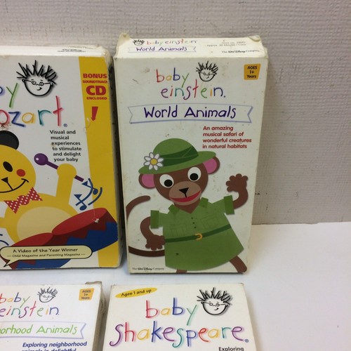Lot of 6? Baby Einstein VHS Bach Mozart Shakespeare World Neighborhood Animals