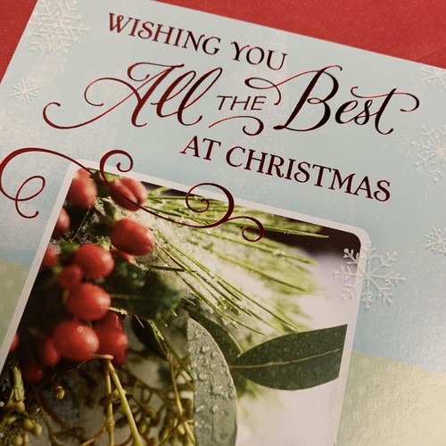 Merry Christmas Wishing You All The Best Large 5.5”x8” Hallmark Greeting Card