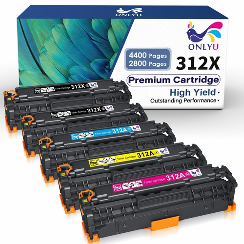 5X Premium CF380A-CF383A 312A Toner Combo for HP LaserJet Pro MFP M476dw M476nw