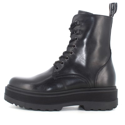 Pre-owned Nerogiardini Nero Giardini A24us Women's Platform Ankle Boots I309190d/100 In Black