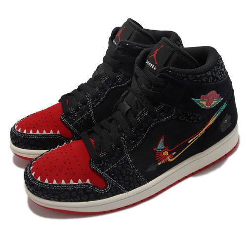 

Мужские повседневные кроссовки Nike Air Jordan 1 Mid SE Siempre Familia AJ1, черные, красные, DN4904-001, Черный, Air Jordan 1 Mid Se