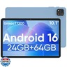 EHFiDC Tablet 10 Inch, Android 16 Tablets with Octa-Core Processor, 24GB RAM 64GB Storage 2TB Expandable, 1280x800 IPS HD Display, GPS, 5MP+8MP Dual Camera, 6000mAh Battery, Blue Tablet with Case