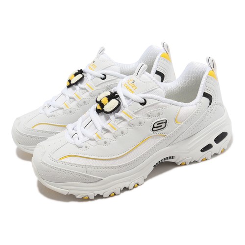 

Skechers D-Lites Белый Желтый Черный Женский Повседневный образ жизни Коренастый 896140-WYL, D Lites