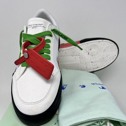 Pre-owned Off-white Vulcanized Men's Sneakers Size 40 Eu / 7 Us White Black Green