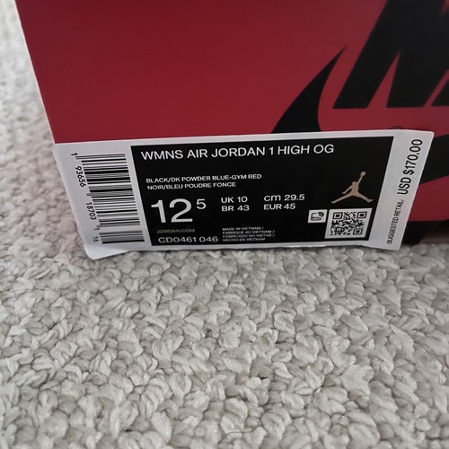 Pre-owned Jordan Air  1 High Unc To Chi Chicago Black Blue Red - Size 12.5 Women 11 Men