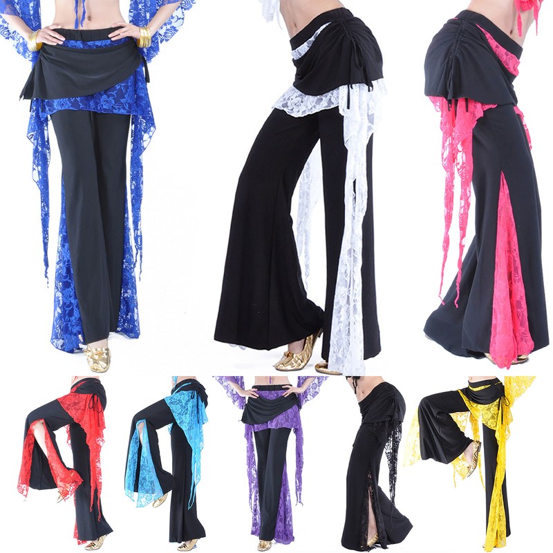 Women Clubwear Ballroom Flowy Skirted Pants Latin Trousers Halloween Wide Leg Women Clubwear Ballroom Flowy Skirted Pants Latin Trousers Halloween Wide Leg