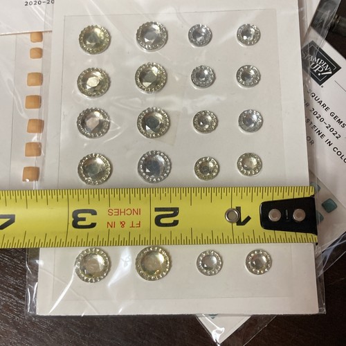 Stampin Up Crafting Supplies Rhinestones Gems Sequins Cork Self Adhesive Lot/7