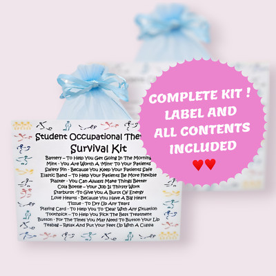 Student Occupational Therapist Survival Kit ~ Fun Novelty Keepsake Gift & Card