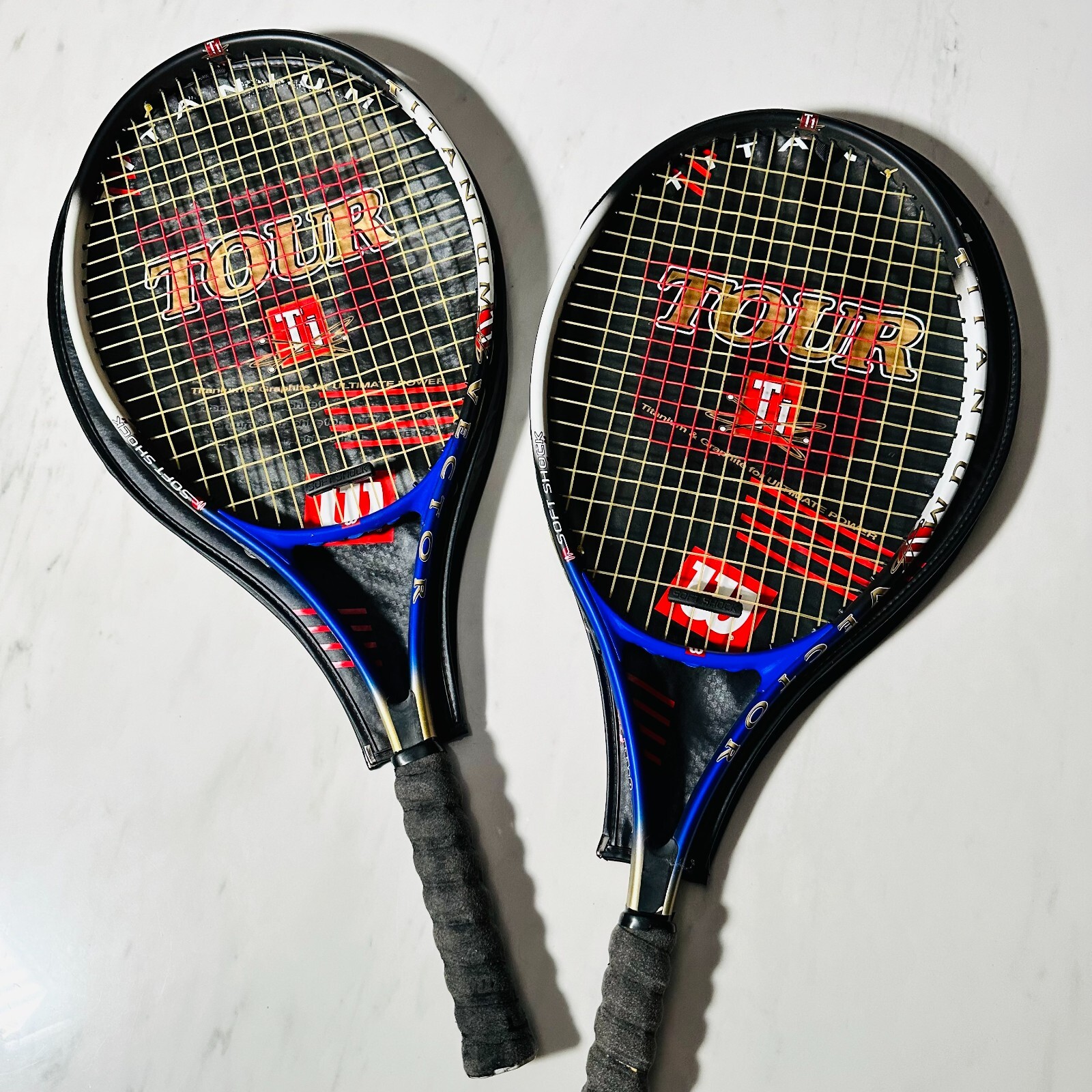 Wilson Titanium Graphite Vector Tour Tennis Racket - Lot of 2 Soft