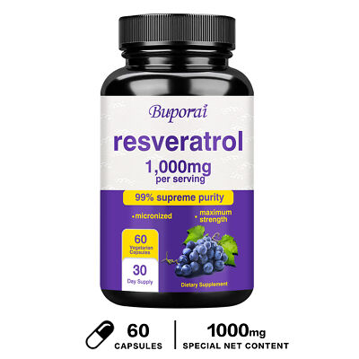 Resveratrol 1000mg - Heart Health, Brain Support, Mental Focus, Immune Support
