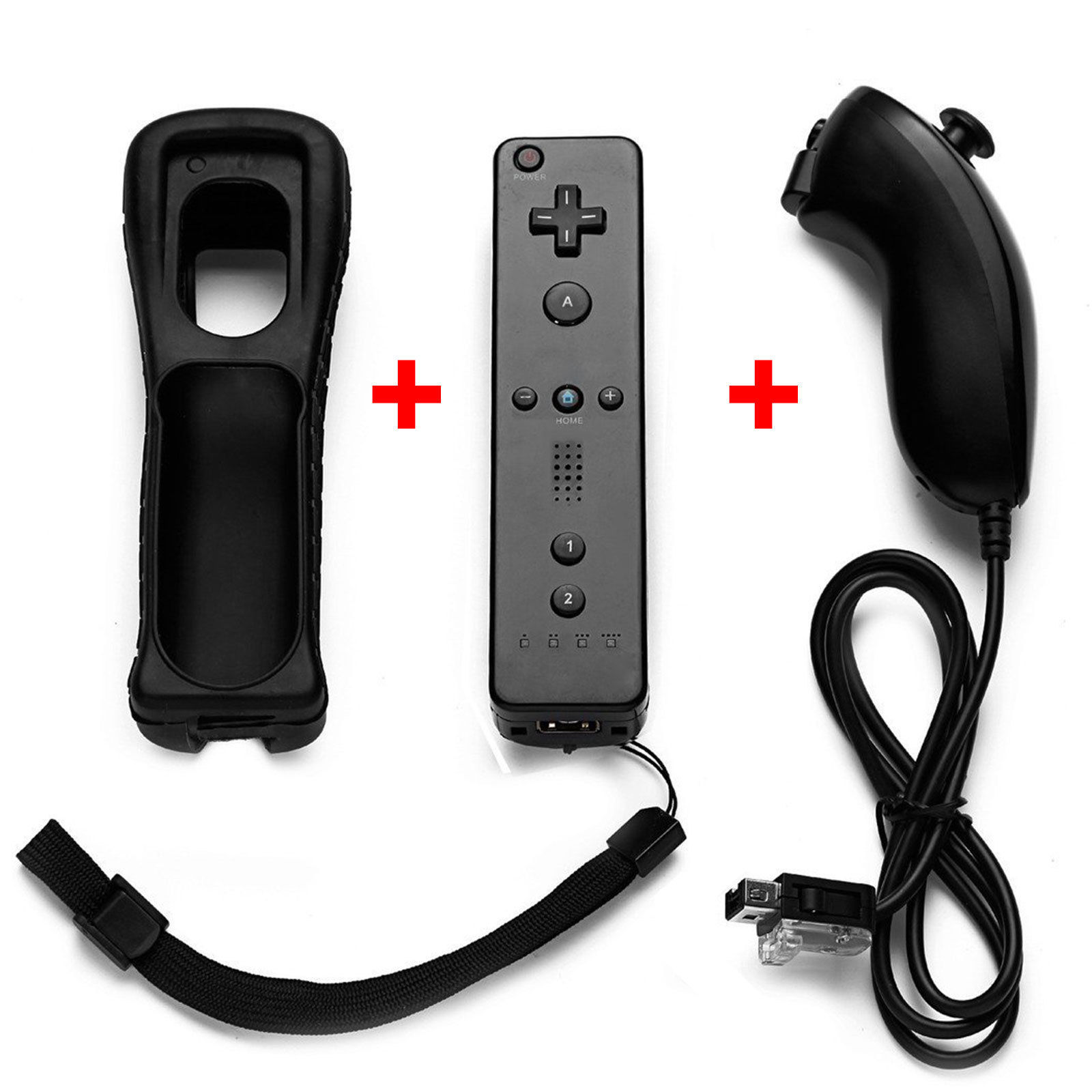 Wii Remote w/Motion Plus Nunchuck Classic Pro Controller for Nintendo