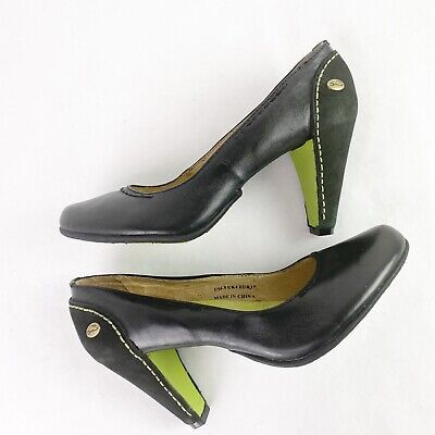 Terra Plana Womens Black Leather Pumps Comfort Shoes Size 6.5