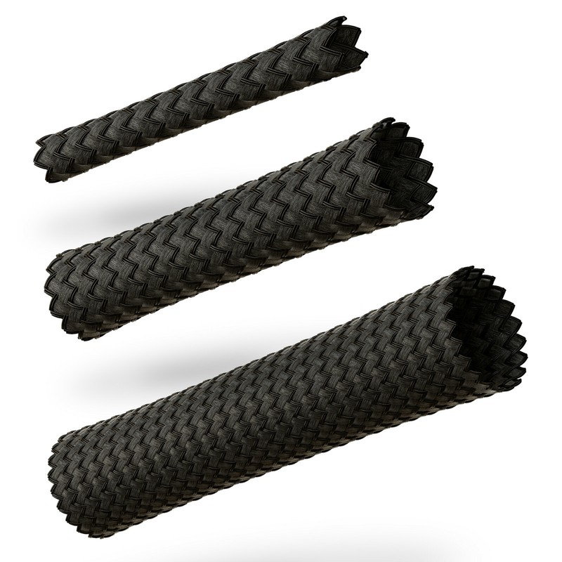 Viablue Black Sleeve Geflechtschlauch Gewebe GrÃ¶ÃE 2 - 26mm Small / Medium / Big