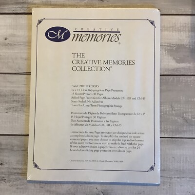 Creative Memories 8 X 10 Scrapbook Refill Pages White 15 Sheets New Sealed