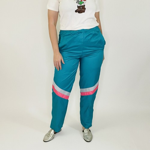 【90s】Old Euro 2tuck Rayon Slacks MrsZip Vintage 1980's Munsingwear Grand Slam Slacks, Size L (W 34