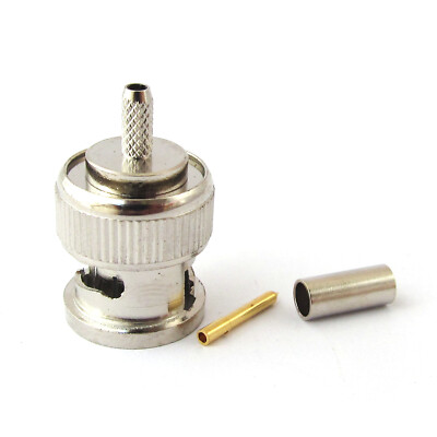10pcs BNC Male Female Solder/Solderless Connectors for RG58 RG59 RG6 RG174 cable