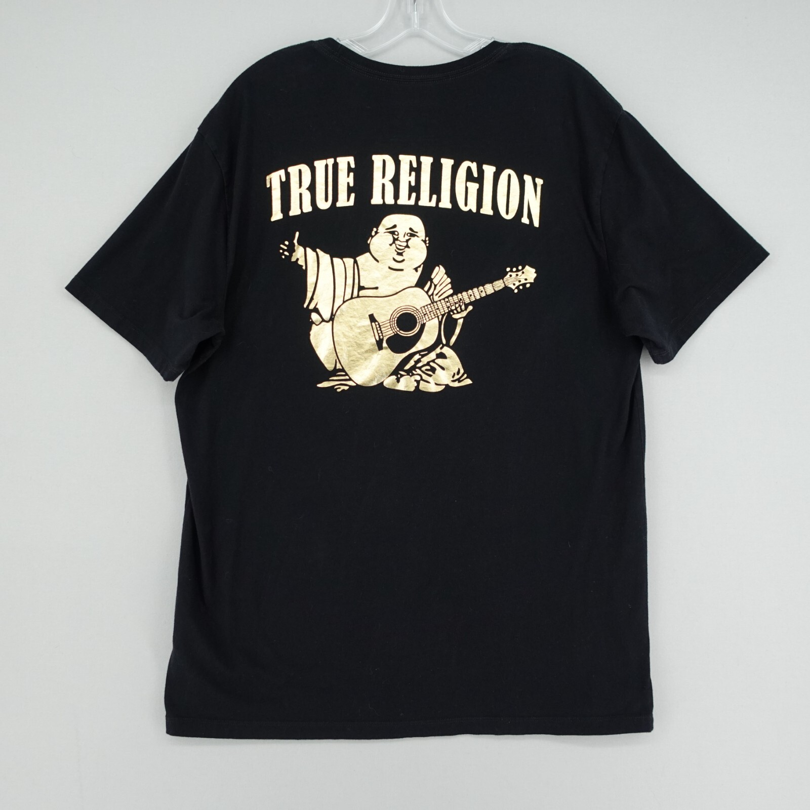 TRUE RELIGION BUDDHA ロゴ サンダル 関税送料無料 True Religion Gold Big Buddha T Shirt Mens XL Black Crewneck