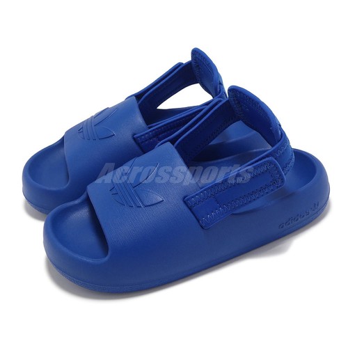 оригинальные сандалии adidas Adifom Adilette C синим для детей дошкольного возраста IF9052