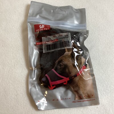 S081 Hundemaulkorb Pubiao - Nylon - Mesh - Schwarz/Pink - M