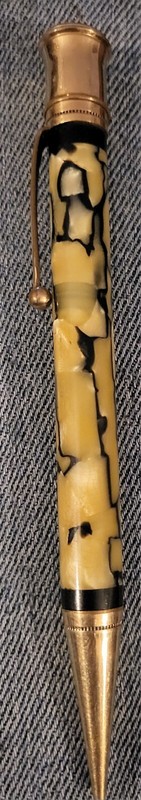 Rare Vintage Stylo Porte-Mines Parker Duofold Plaque Or