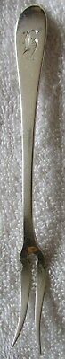 Pointed Antique Dominick & and Haff Sterling Silver pickle olive butter fork mon