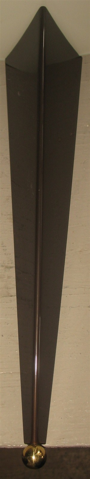 Vtg Art Deco Wall Sconce with Slip-On Half-Moon Glass Shade Light Fixture Unused