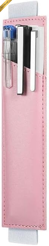 Elastic Rubber Band Leather Pen Sleeve Pouch Pen Case Holder Pens Pocket,Can Hol