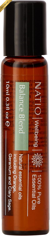 10Ml Wellbeing Balance Roll-On Essential Oil Blend for Clarity Energy Travel Veg