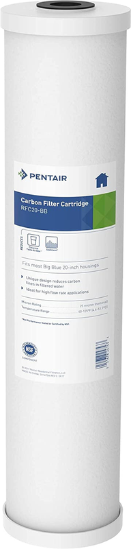 Pentair  RFC-20BB Big Blue Carbon Water Filter, 20-Inch, Whole House Heavy Duty
