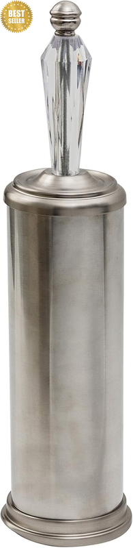 Tammy Stainless Steel Toilet Brush and Holder, Satin Nickel