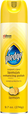 Pledge Lemon Scent Furniture Polish 9.7 oz. Clean Dust Shine Protect Fresh 72372