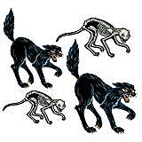 Vintage Halloween Cats 4 Piece Wall Decoration