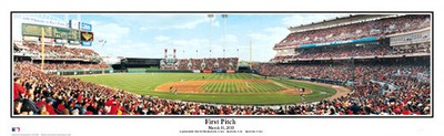 Cincinnati Reds Great American Ballpark Inaugural Game Panoramic Poster #2027