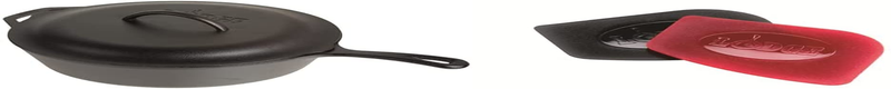 Lodge L10CF3 Cast Iron Covered Deep Skillet, Pre-Seasoned, 5-Quart, Black